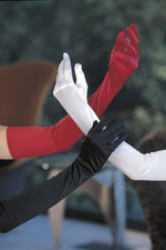 Long Satin Spandex Gloves