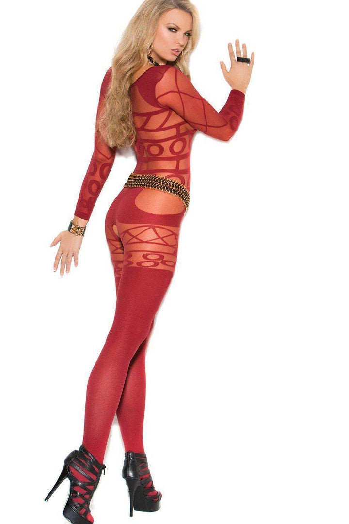 Long Sleeve Bodystocking-Elegant Moments-SEXYSHOES.COM