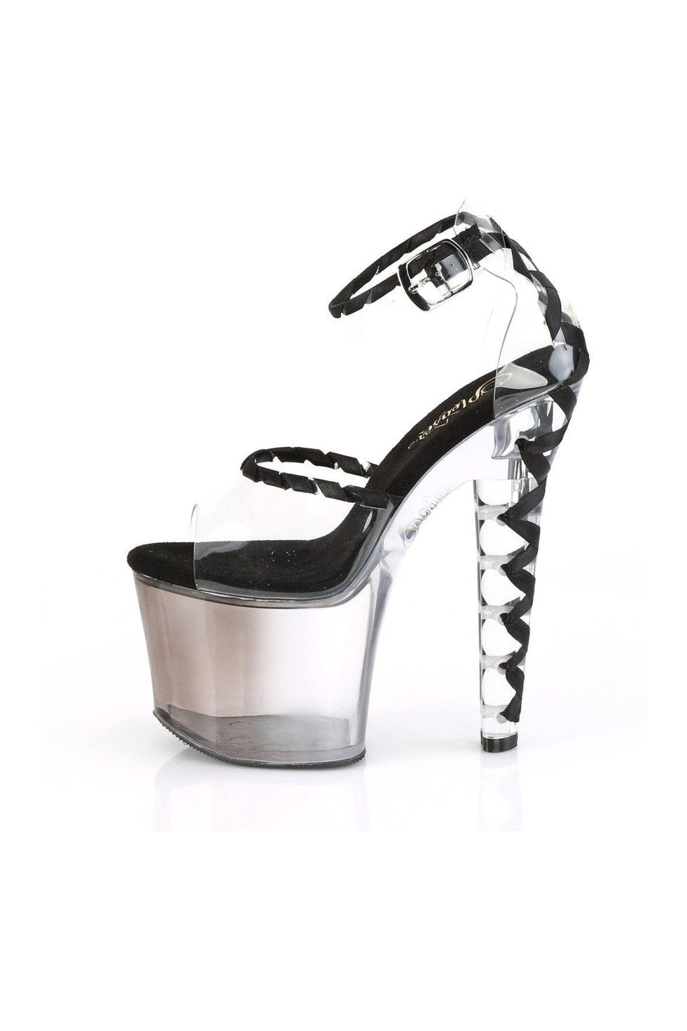 Pleaser LOVESICK-712T Exotic Sandal in Clear Vinyl