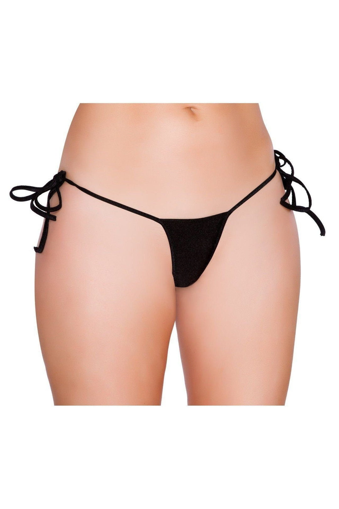 Roma Dancewear Low Cut Tie Side Thong in Black  from SexyShoes.com