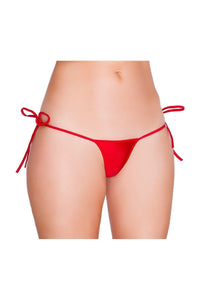 Roma Dancewear Low Cut Tie Side Thong in Red  from SexyShoes.com
