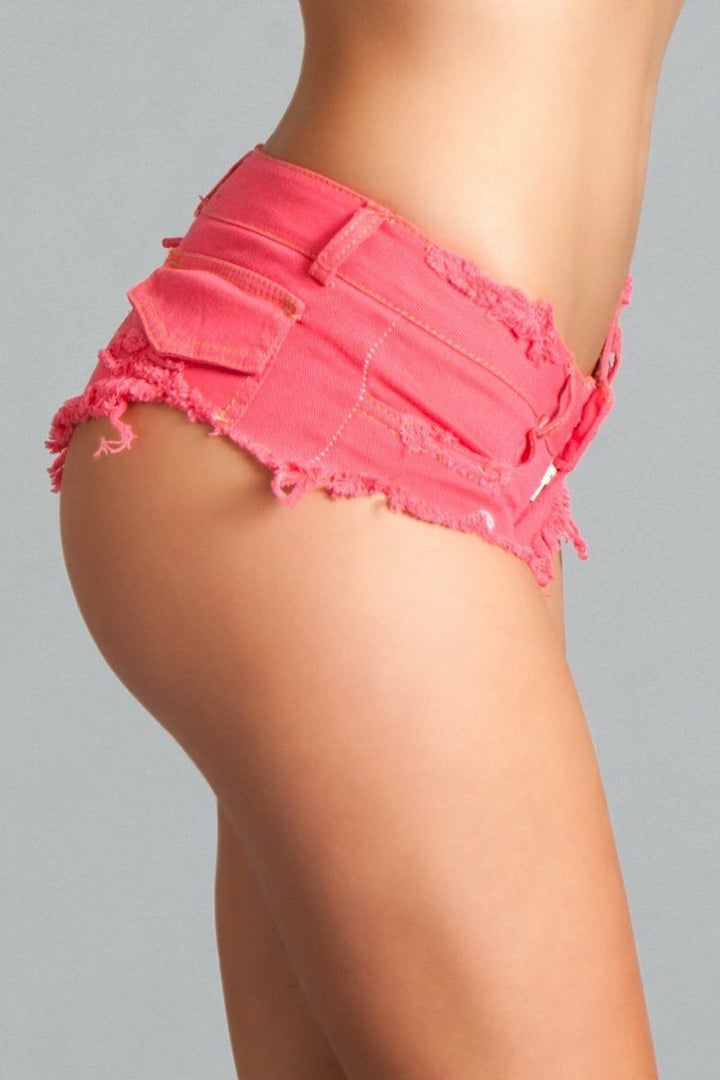 Low Waist Cut Off Denim Booty Shorts