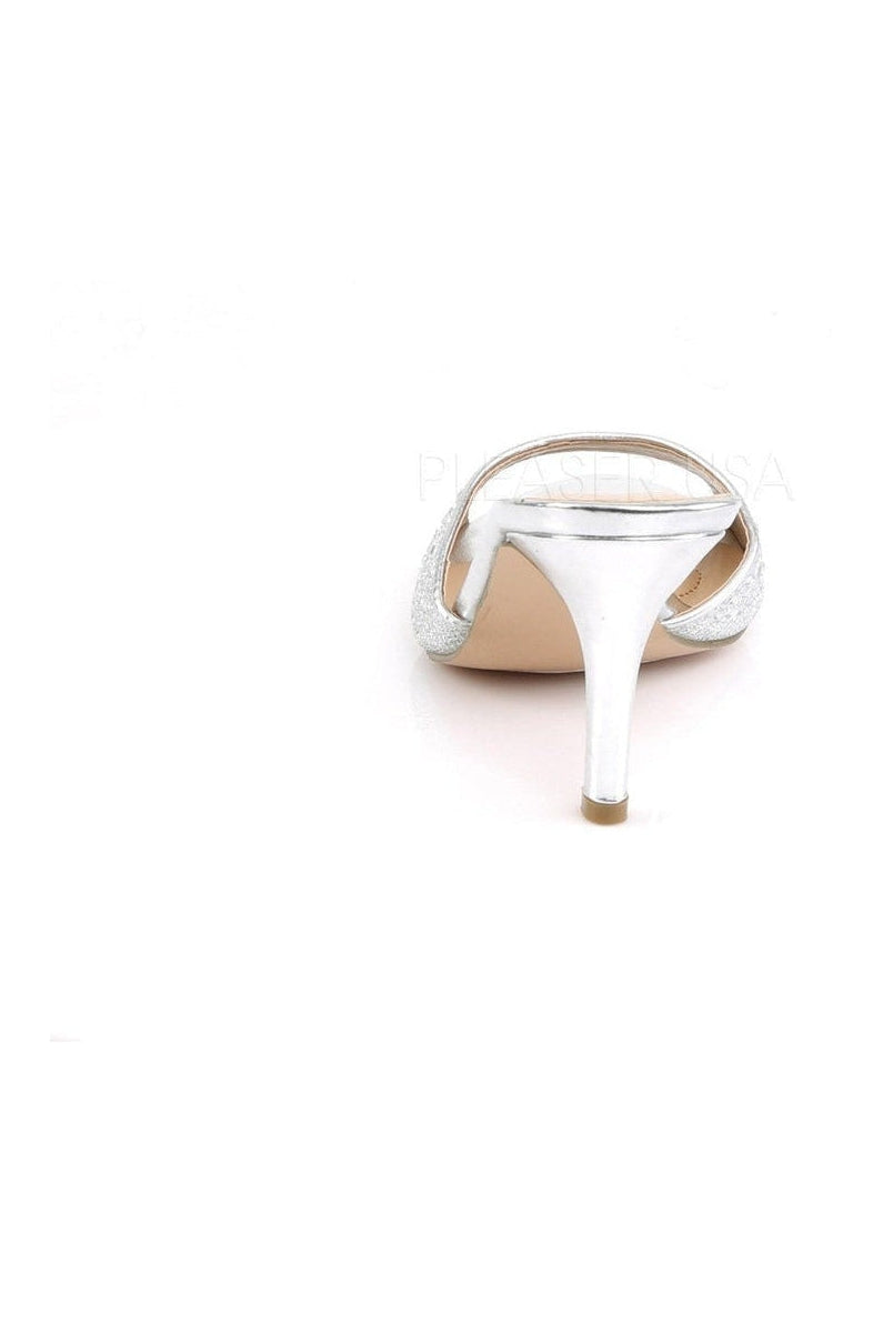 Fabulicious LUCY-01 Slide in Silver Fabric