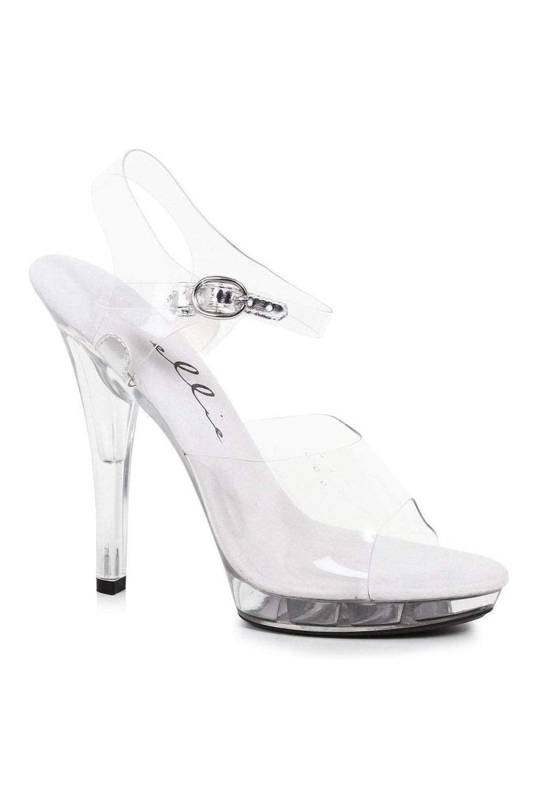 Ellie Shoes M BROOK Platform Sandal in Clear Vinyl from SexyShoes.com