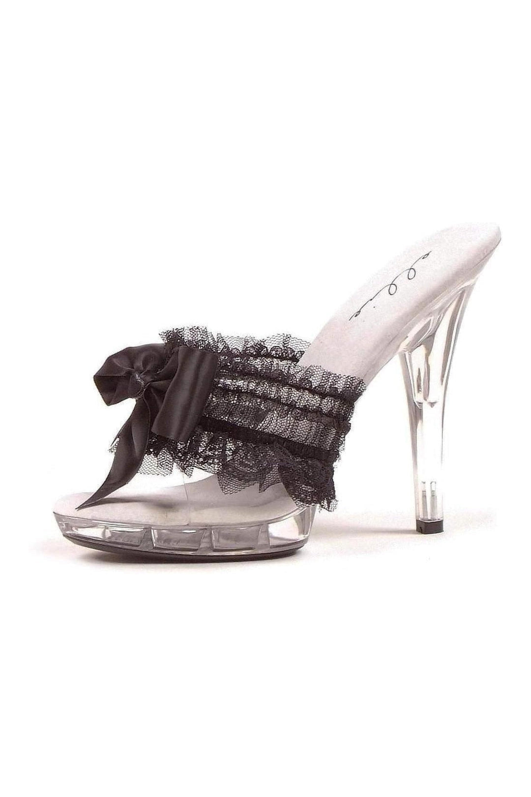 M-CUTIE Platform Slide | Black Patent-Ellie Shoes-SEXYSHOES.COM
