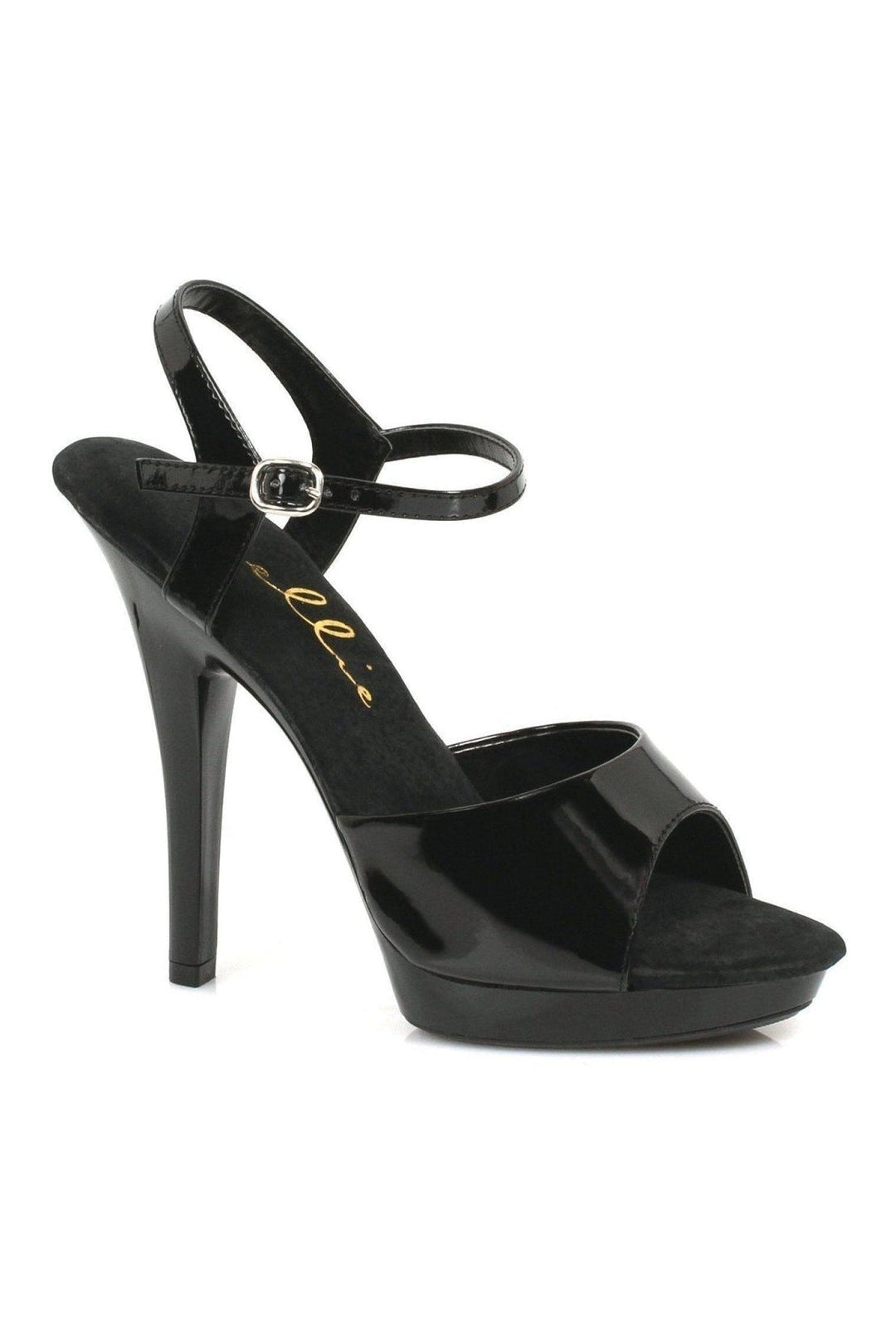 M-JULIET Stripper Sandal | Black Patent-Ellie Shoes-SEXYSHOES.COM