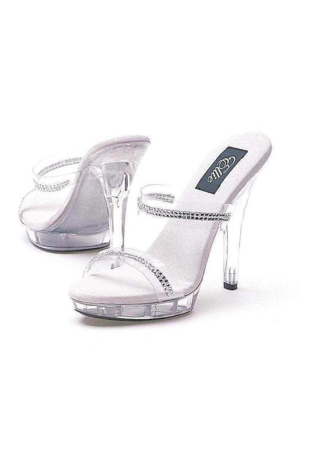 Ellie Shoes M LORETTA Platform Sandal in Clear Vinyl from SexyShoes.com