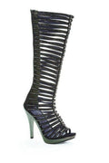 M-STELLA Platform Sandal | Black Faux Leather