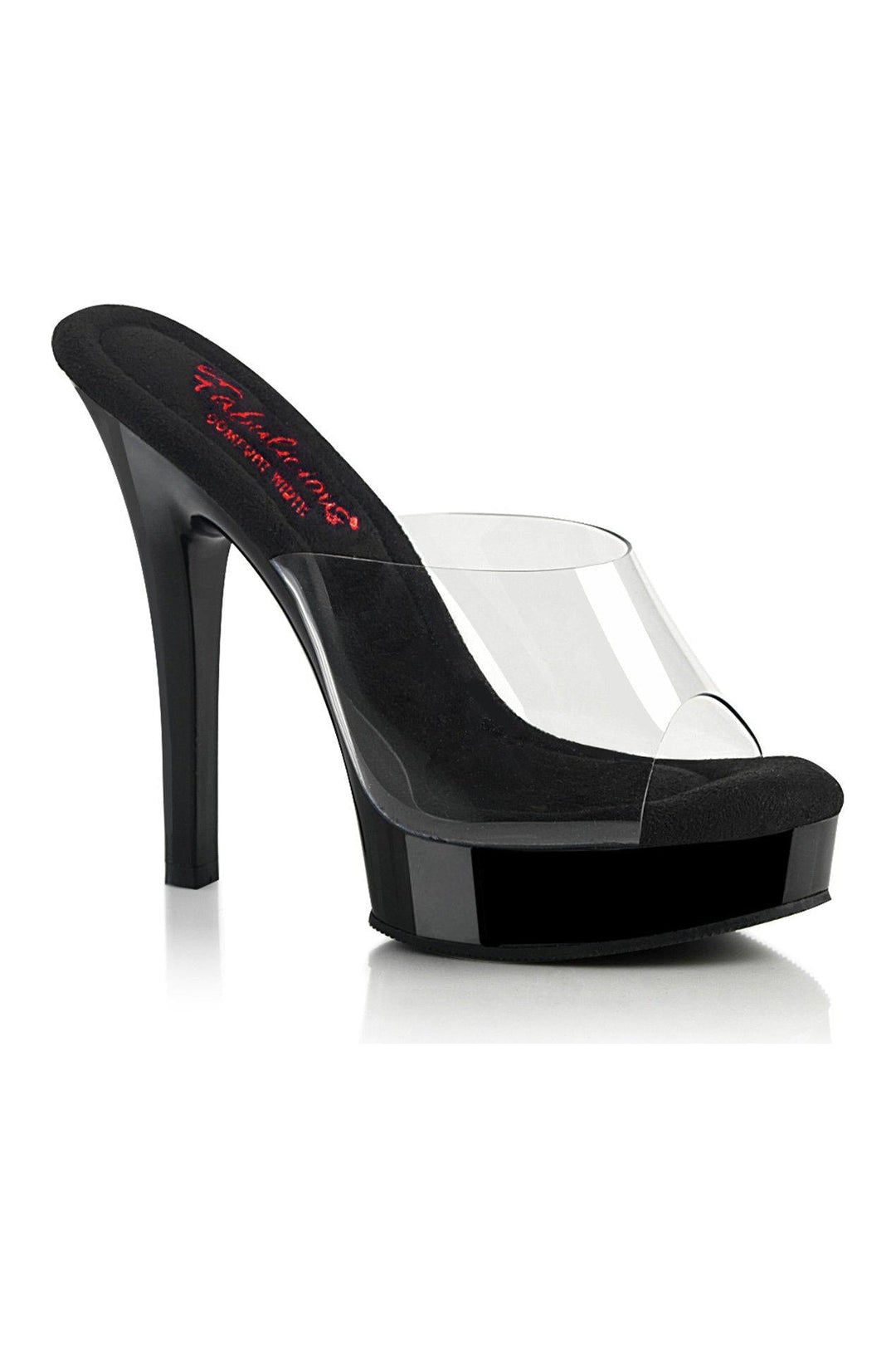 MAJESTY-501 Slide | Clear Vinyl-Slides-Fabulicious-Clear-8-Vinyl-SEXYSHOES.COM