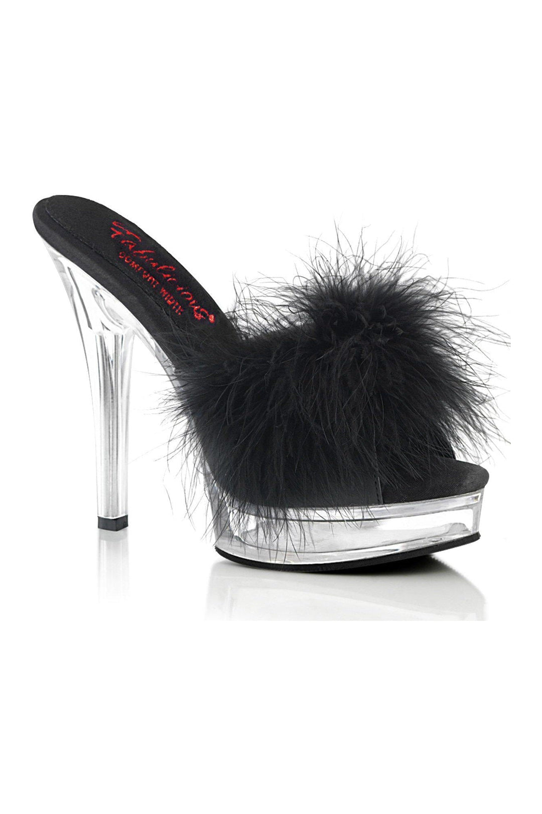 MAJESTY-501F-8 Slide | Black Faux Leather-Slides-Fabulicious-Black-6-Faux Leather-SEXYSHOES.COM