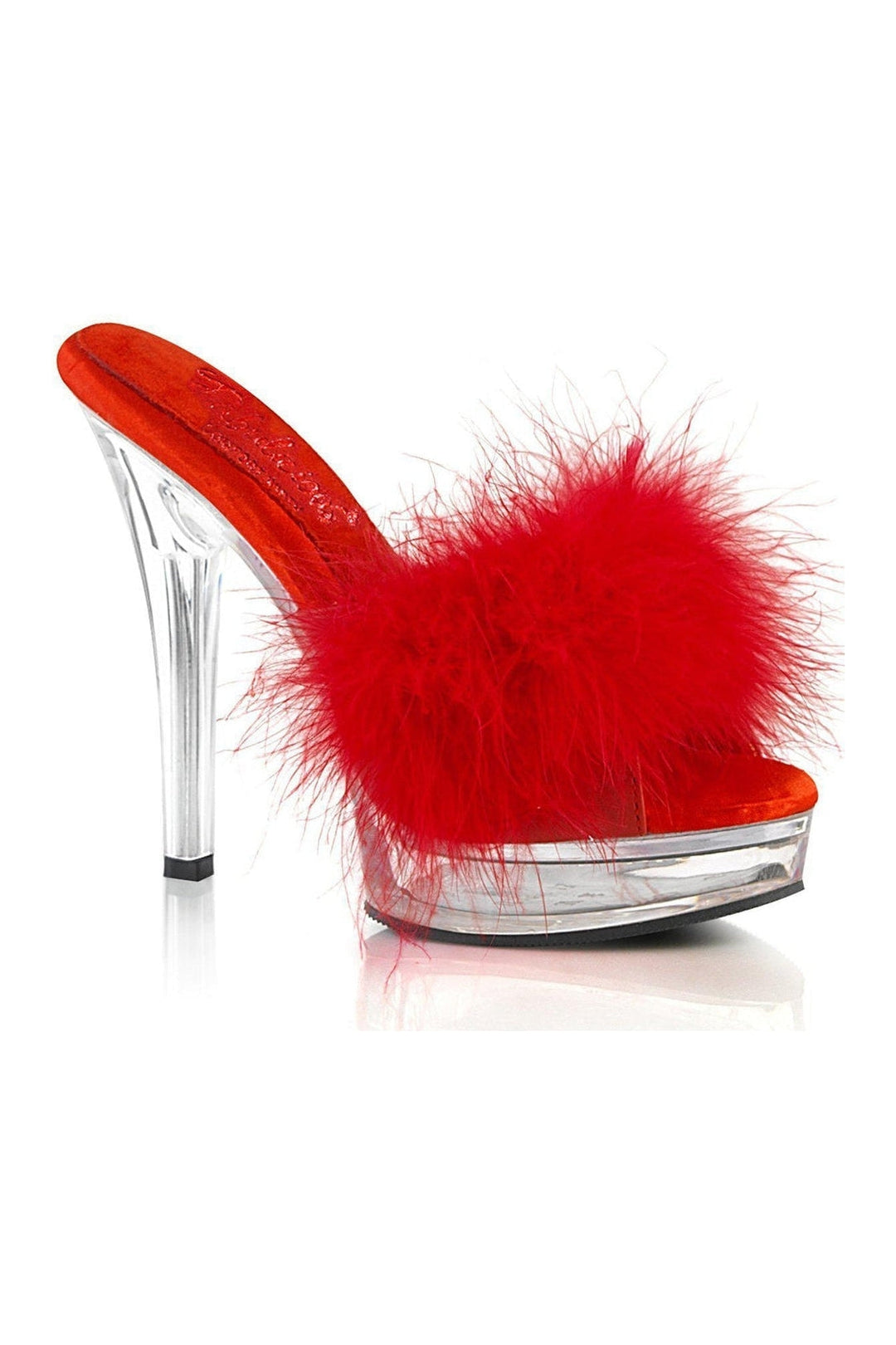 MAJESTY-501F-8 Slide | Red Faux Leather-Slides-Fabulicious-Red-6-Faux Leather-SEXYSHOES.COM