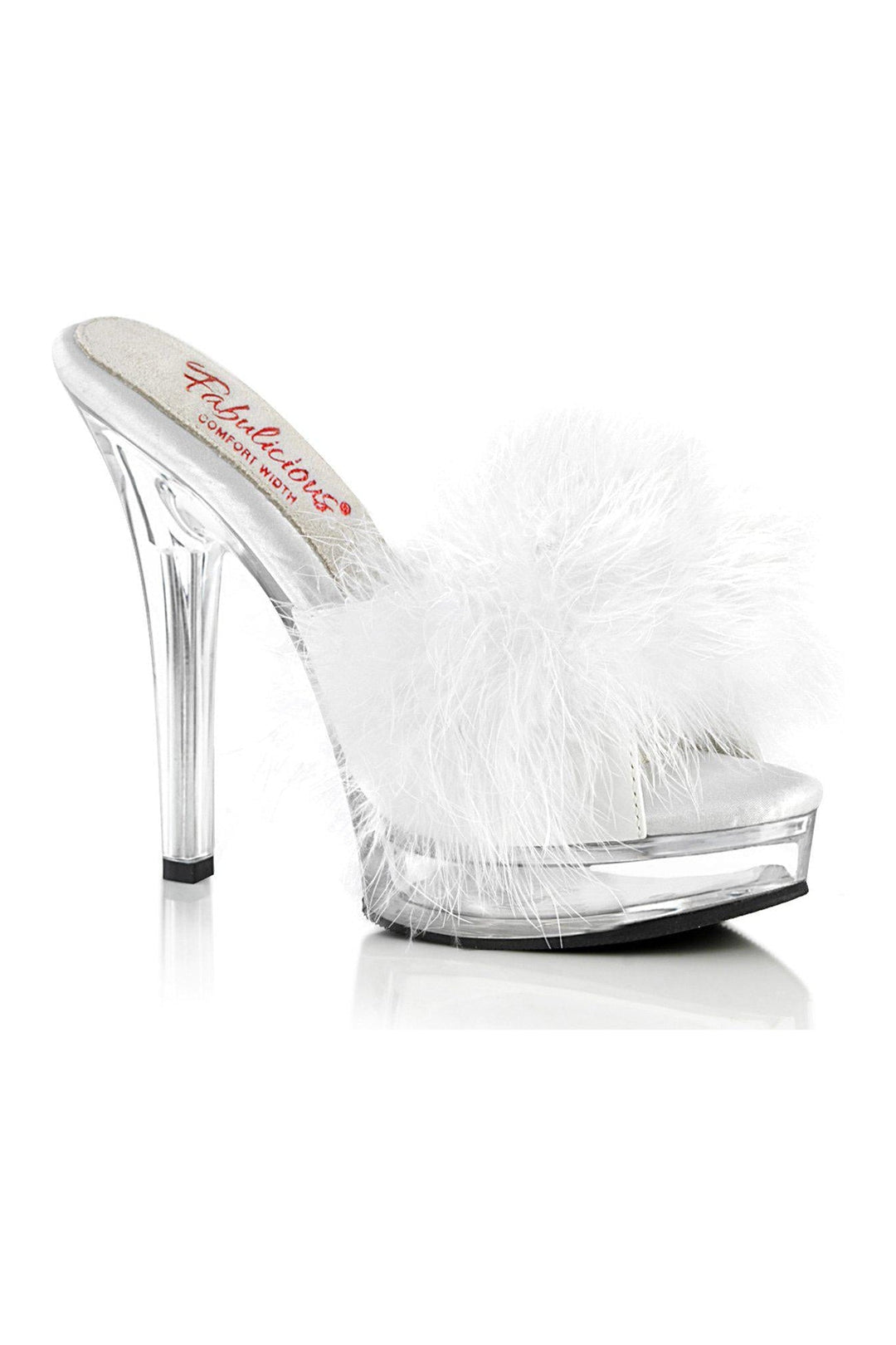 MAJESTY-501F-8 Slide | White Faux Leather-Slides-Fabulicious-White-6-Faux Leather-SEXYSHOES.COM