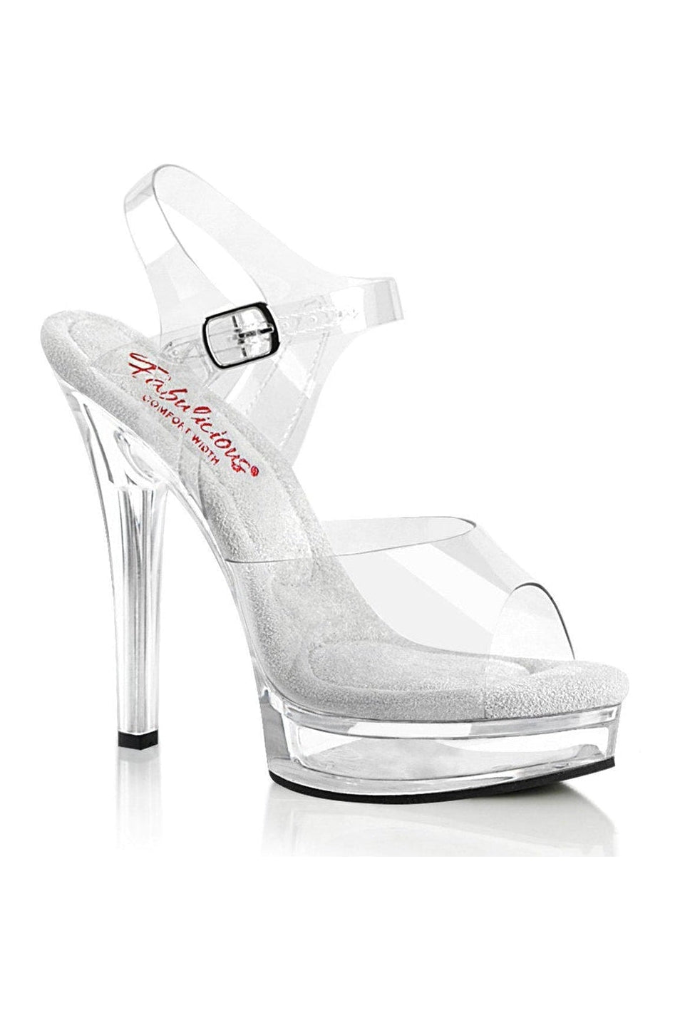 Fabulicious MAJESTY-508 Sandal in Clear Vinyl from SexyShoes.com