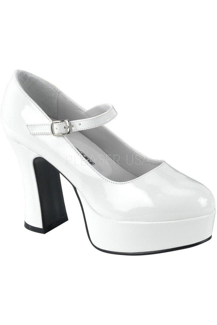 MARYJANE-50 Mary Jane | White Patent-Funtasma-White-Mary Janes-SEXYSHOES.COM