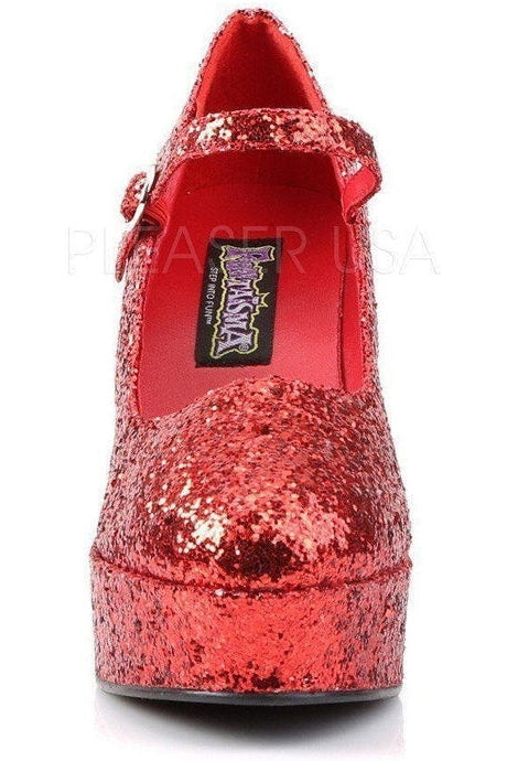 MARYJANE-50G Mary Jane | Red Glitter-Funtasma-Mary Janes-SEXYSHOES.COM