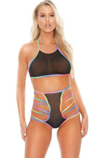 Mesh Set with Rainbow Trim