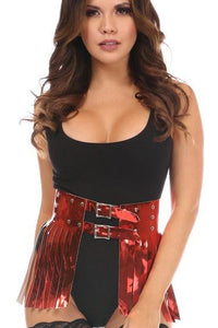 Daisy Corsets Metallic Fringe Skirt in Red  from SexyShoes.com