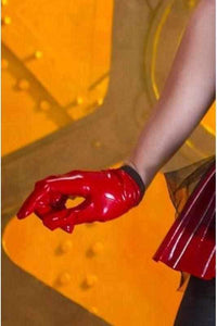 Patrice Catanzaro Molly Gloves in Red Vinyl from SexyShoes.com