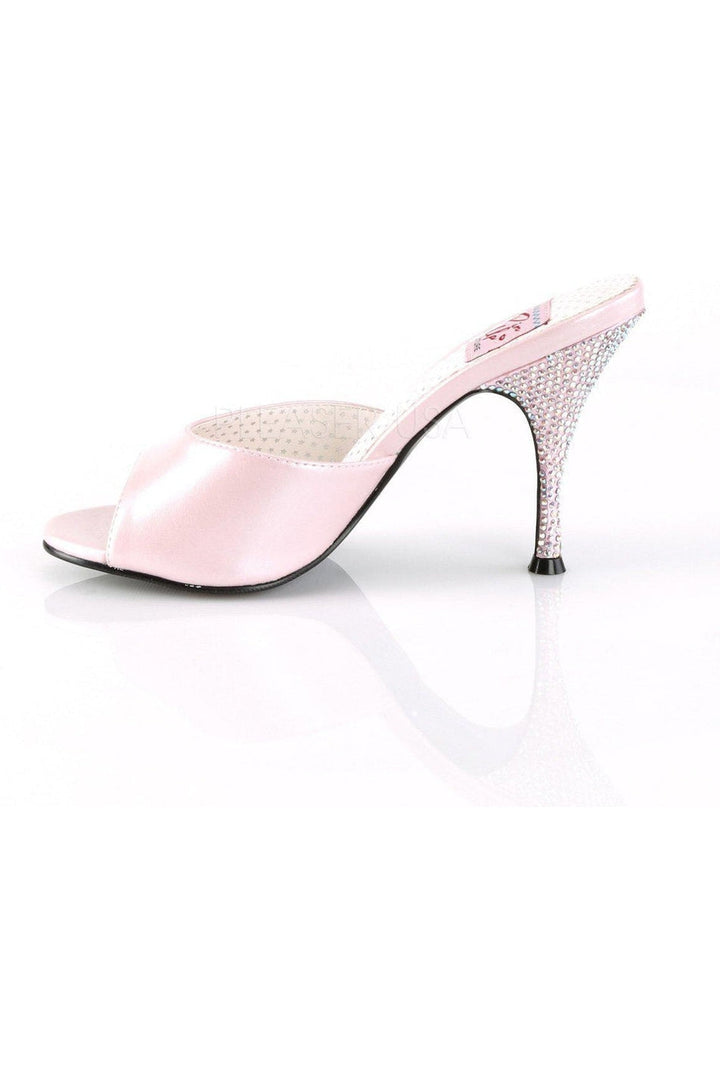 MONROE-05 Slide | Fuchsia Faux Leather-Pin Up Couture-SEXYSHOES.COM