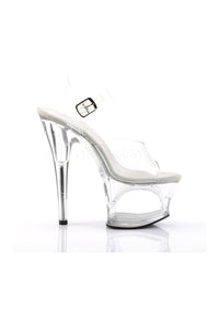 Pleaser MOON-708 Platform Sandal in Clear Vinyl