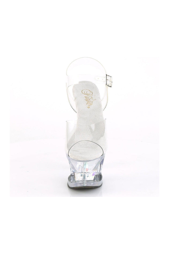 MOON-708DIA Exotic Sandal | Clear Vinyl