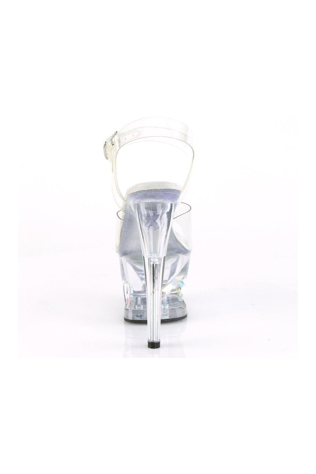 MOON-708DIA Stripper Sandal | Clear Vinyl-Pleaser