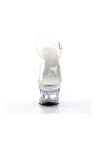 Pleaser MOON-708DM Platform Sandal in Clear Vinyl