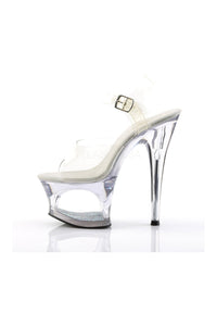 Pleaser MOON-708DM Platform Sandal in Clear Vinyl
