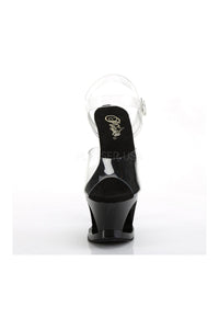 Pleaser MOON-708HRS Platform Sandals in Black Vinyl