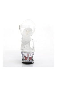 Pleaser MOON-708HRS Platform Sandals in Clear Vinyl