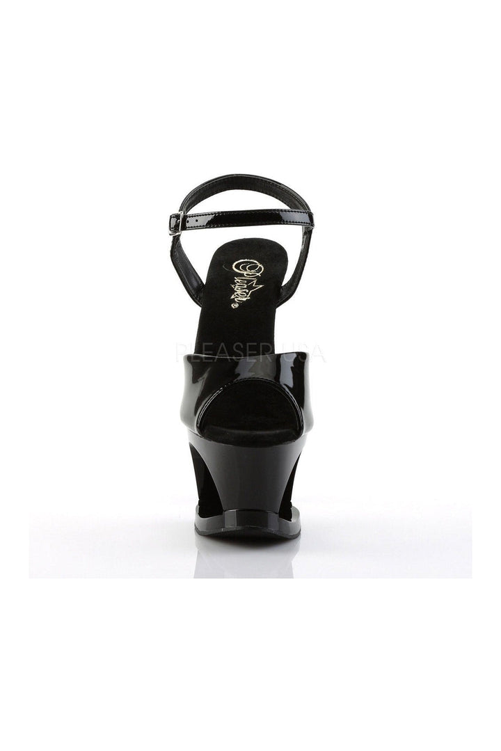MOON-709 Platform Sandal | Black Patent-Pleaser-Sandals-SEXYSHOES.COM
