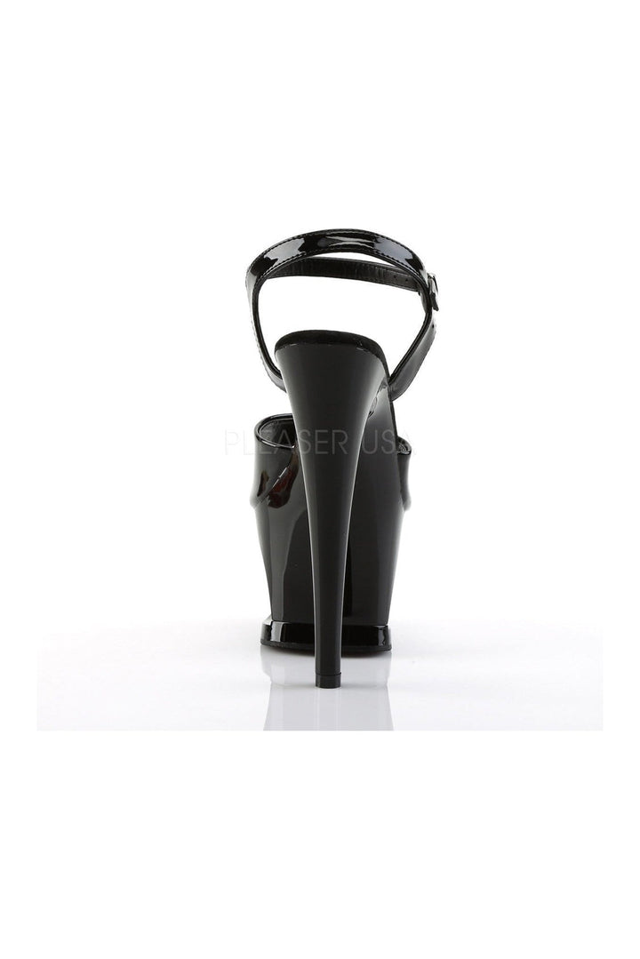 MOON-709 Platform Sandal | Black Patent-Pleaser-Sandals-SEXYSHOES.COM