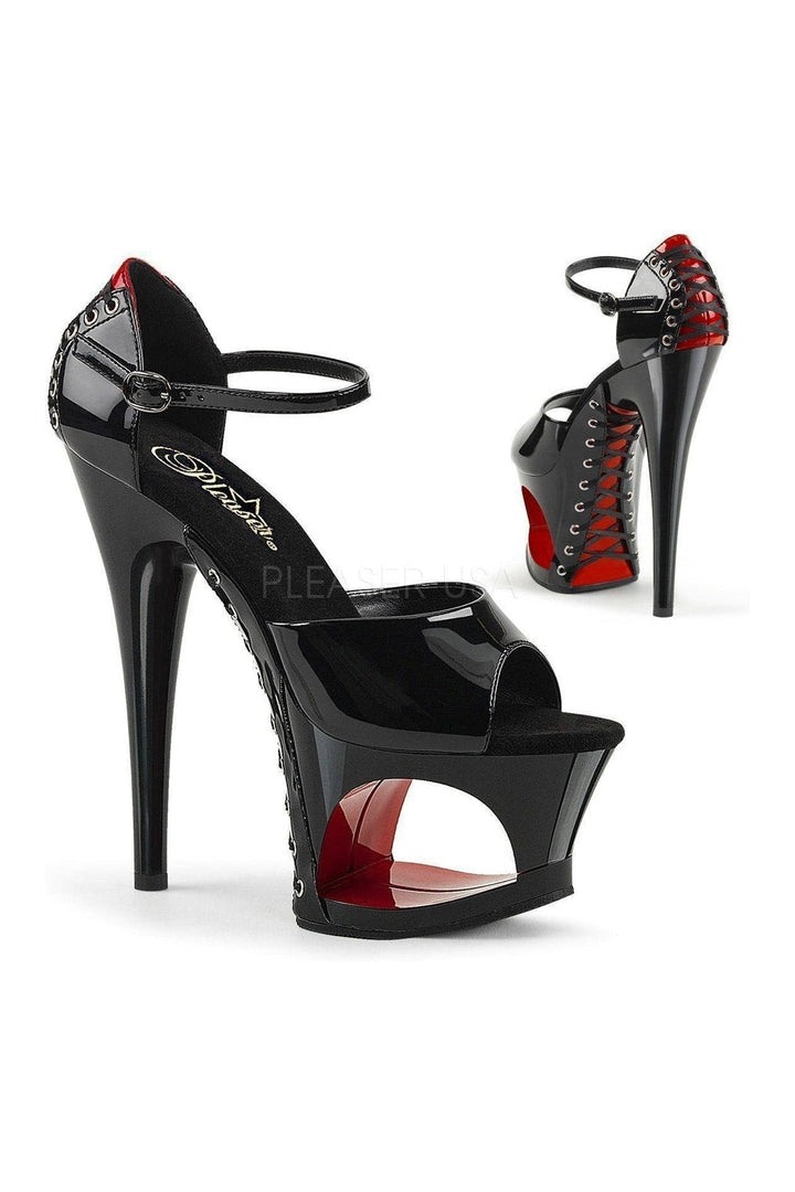 MOON-760FH Platform Sandal | Black Patent-Pleaser-Black-Sandals-SEXYSHOES.COM