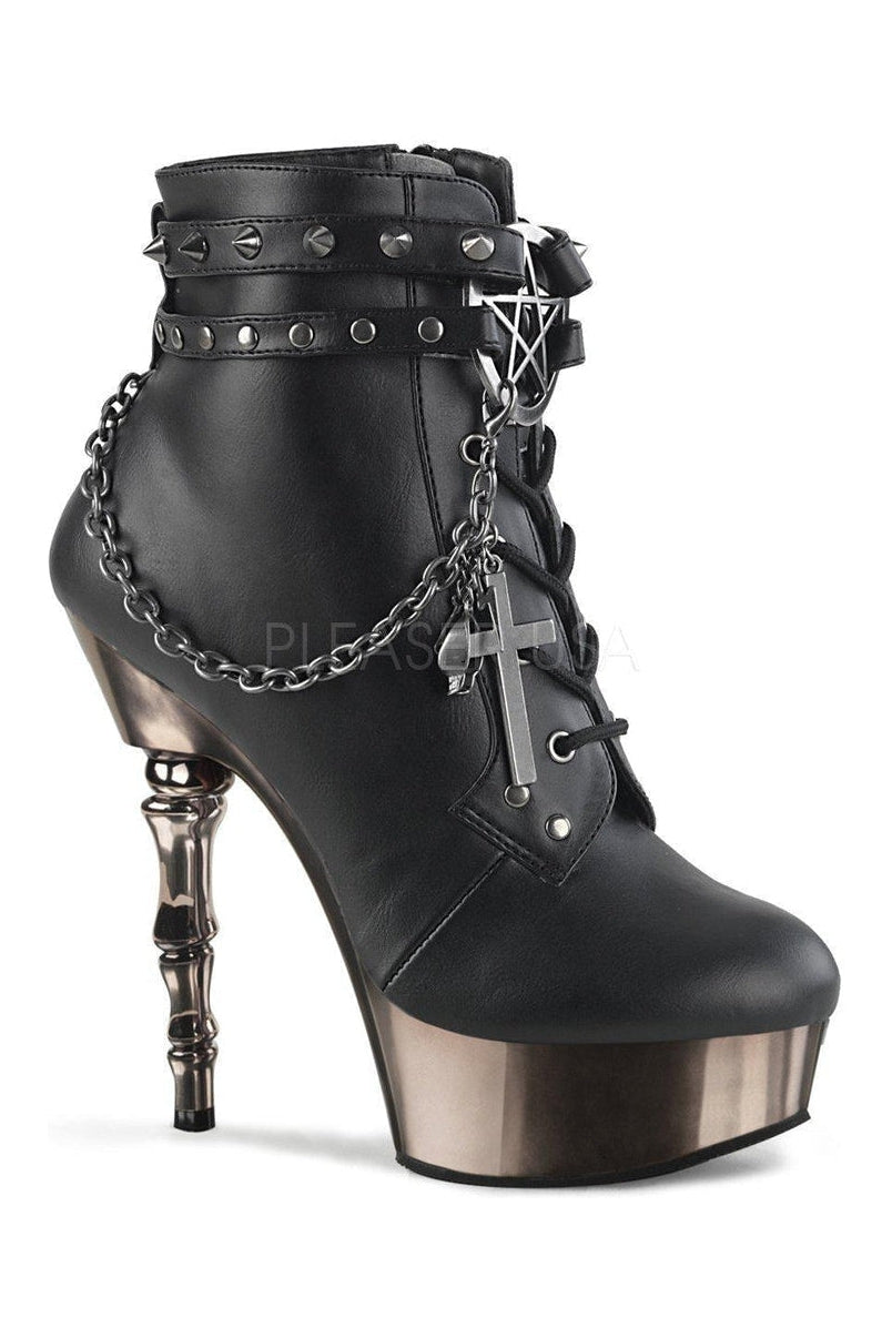MUERTO-1001 Demonia Ankle Boot | Black Faux Leather-Demonia-SEXYSHOES.COM