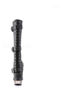 Demonia MUERTO-2028  Knee Boot in Black Faux Leather