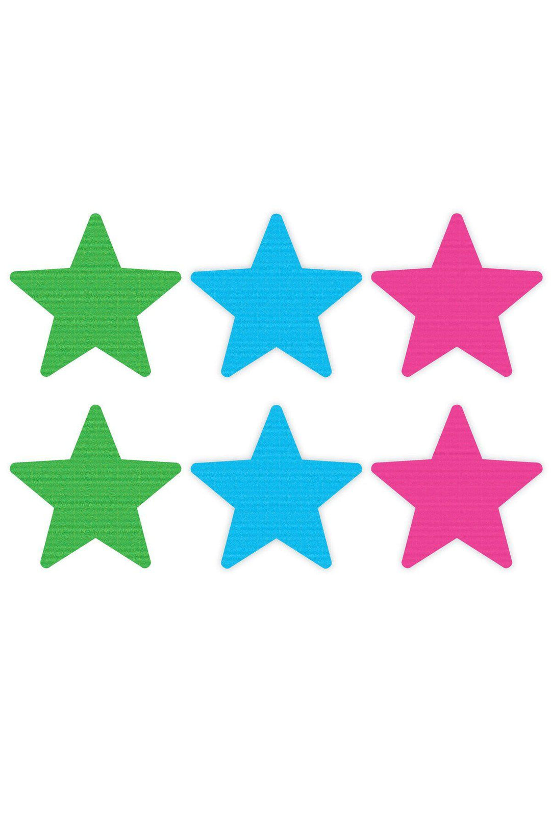 Multi Color Star Pasties Set-Pasties-Peekaboo Pasties-Green-O/S-SEXYSHOES.COM