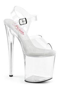 Pleaser NAUGHTY-808 Sandal in Clear Vinyl from SexyShoes.com