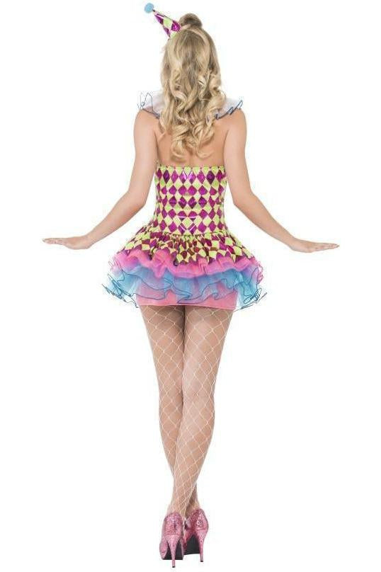 Neon Harlequin Clown Costume | Pink-Fever-Circus Themed Costumes-SEXYSHOES.COM