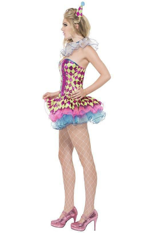 Neon Harlequin Clown Costume | Pink-Fever-Circus Themed Costumes-SEXYSHOES.COM