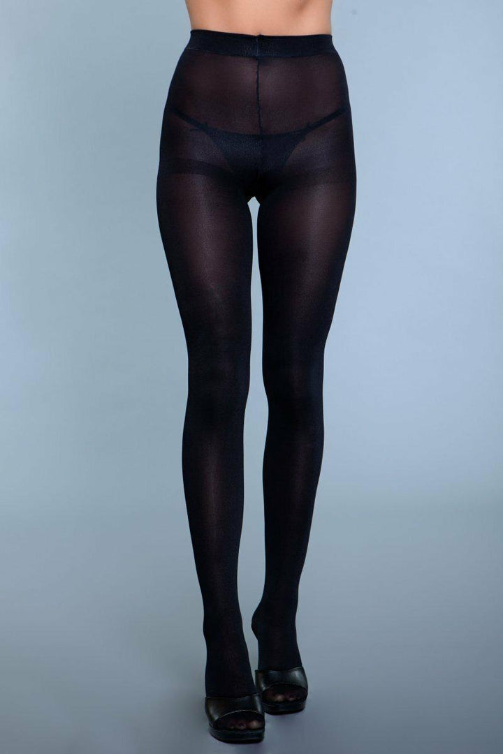 Nylon Spandex Tights-Pantyhose-BeWicked-Black-O/S-SEXYSHOES.COM