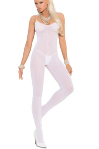 Elegant Moments Opaque Bodystocking in White  from SexyShoes.com