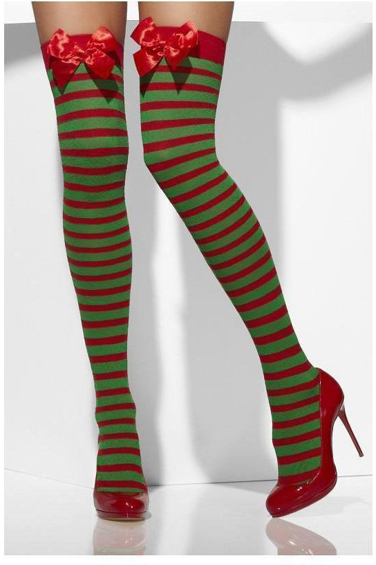 Opaque Hold-Ups | Red-Fever-Red-Thigh High Hosiery-SEXYSHOES.COM