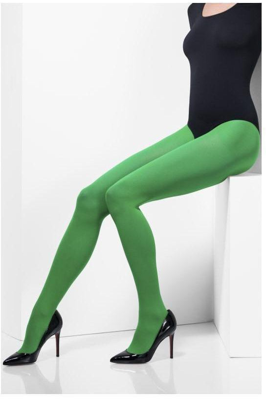 Opaque Tights | Green-Fever-Green-Neon Tights-SEXYSHOES.COM
