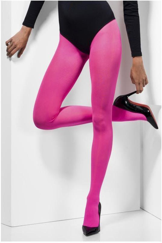 Opaque Tights | Pink-Fever-Pink-Neon Tights-SEXYSHOES.COM