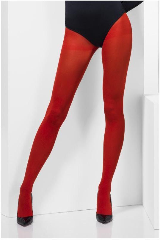 Opaque Tights | Red-Fever-Red-Tights-SEXYSHOES.COM