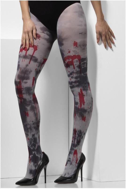 Opaque Tights Zombie Dirt | Grey-Fever-Grey-Costume Legwear-SEXYSHOES.COM