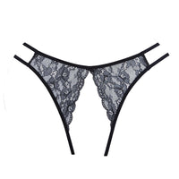 Open Back Crotchless Lace Panty-Panties-Adore Lingerie-Black-O/S-SEXYSHOES.COM