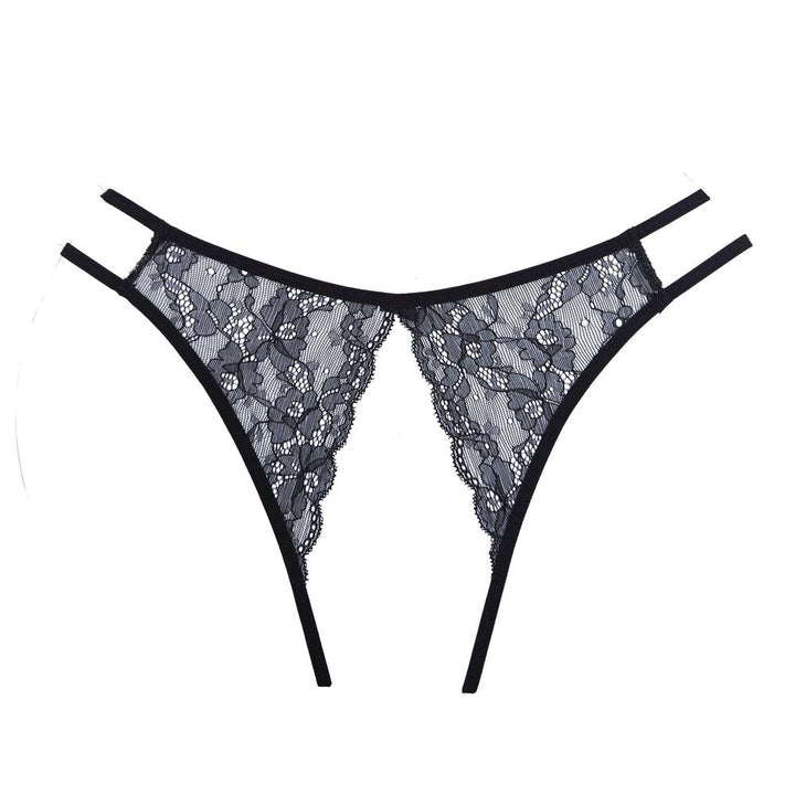 Open Back Crotchless Lace Panty