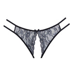 Open Back Crotchless Lace Panty