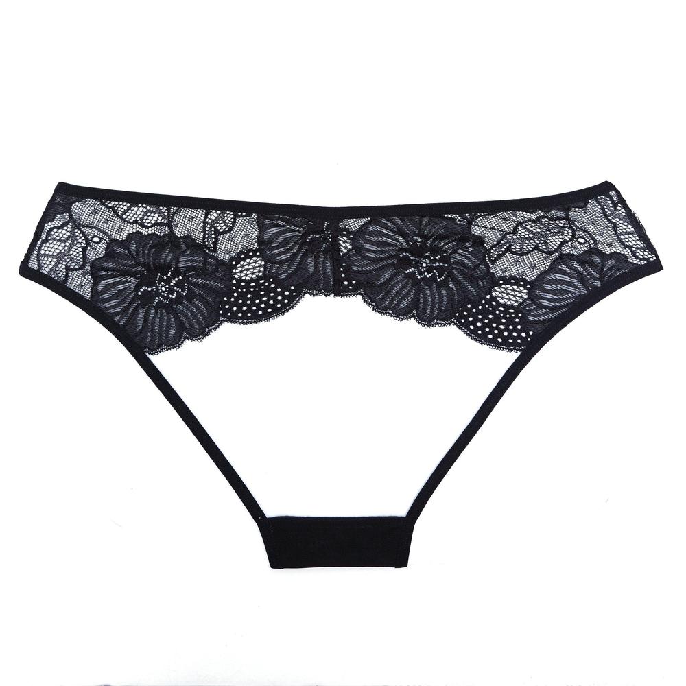 Open Back Lace Panty-Panties-Adore Lingerie-Black-O/S-SEXYSHOES.COM